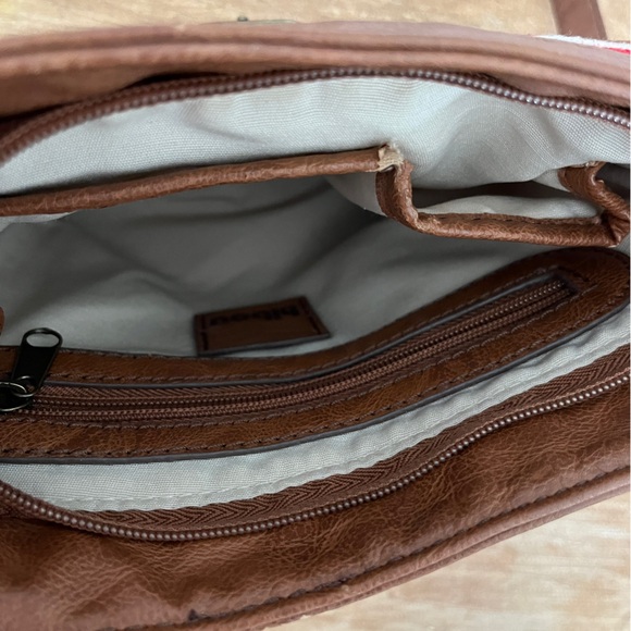 Hibou red & white striped crossbody bag - Picture 6 of 10